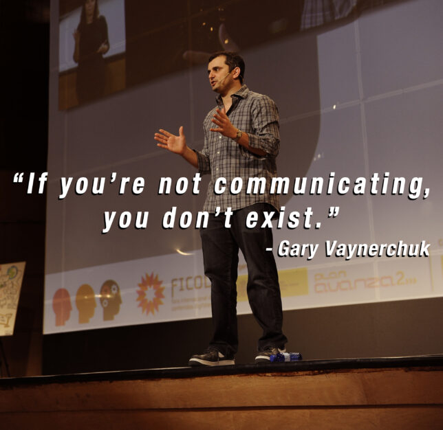 Gary Vaynerchuck speaking at a convention 
